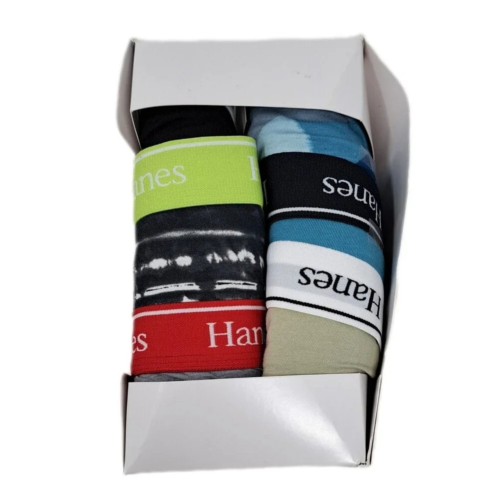 Hanes Originals 6-pack Men’s 2XL Boxer Briefs Moisture-Wicking Stretch Cotton